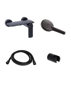 Акционный набор Qtap: Смеситель для душа Slavonice QTSLA266BLM45908+Лейка Rucni QTRUCA120O3KBB+Шланг Hadice QTHADPVCSQ160B+Держатель QT829910842854OB, фото  | SNABZHENIE.com.ua