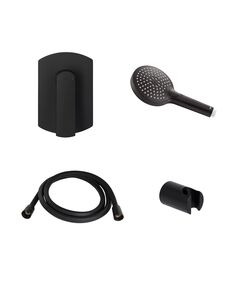 Акционный набор Qtap: Смеситель для душа Slavonice QTSLA267BLM45903+Лейка Rucni QTRUCA120O3KBB+Шланг Hadice QTHADPVCSQ160B+Держатель QT829910842854OB, фото  | SNABZHENIE.com.ua