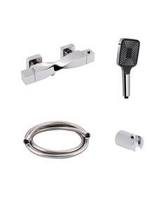 Акционный набор Qtap: Смеситель для душа Zkrouceny QTZKR40T105C+Лейка Rucni QTRUC125CRM45954+Шланг Hadice QTHADPVC160C+Держатель QTCRMA030, фото  | SNABZHENIE.com.ua