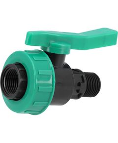 Кран кульовий до водяних пластикових труб  Ø= 1/2" Х 1/2" F/M-різьб FLO з поліпроп, для тиску 16Bar, фото  | SNABZHENIE.com.ua