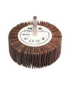 Круг пелюстковий шліфувальний YATO P60, Ø= 80 мм h= 30 мм, шпиндель Ø= 6 мм [10/60], фото  | SNABZHENIE.com.ua