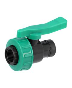 Кран кульовий до водяних пластикових труб  Ø= 1/2" Х 1/2" F/F-різьб FLO з поліпроп, для тиску 16Bar, фото  | SNABZHENIE.com.ua