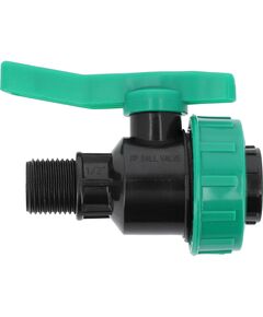 Кран кульовий до водяних пластикових труб  Ø= 1/2" Х 1/2" F/M-різьб FLO з поліпроп, для тиску 16Bar, фото  | SNABZHENIE.com.ua