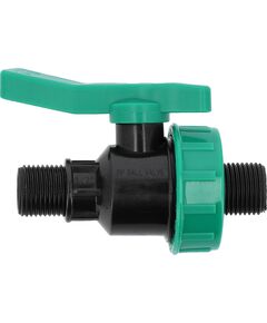 Кран кульовий до водяних пластикових труб  Ø= 1/2" Х 1/2" M/M-різьб FLO з поліпроп, для тиску 16Bar, фото  | SNABZHENIE.com.ua