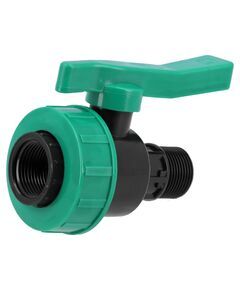 Кран кульовий до водяних пластикових труб  Ø= 3/4" Х 3/4" F/M-різьб FLO з поліпроп, для тиску 16Bar, фото  | SNABZHENIE.com.ua