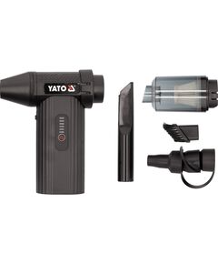 Повітродувка турбо міні YATO акумуляторна  Li-Ion 7,4В 4 АГод, USB заряджання, з насадками [24], фото  | SNABZHENIE.com.ua