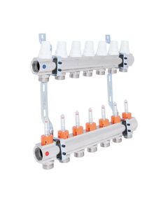 Колектор Icma 1, 7 виходів з витратомірами K013 для опалення, фото  | SNABZHENIE.com.ua
