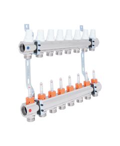 Колектор Icma 1/8 з витратоміром, 4 виходи, фото  | SNABZHENIE.com.ua