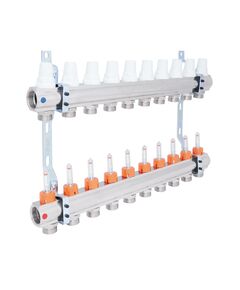 Колектор Icma 1 на 10 виходів з витратомірами, модель K013 SD00005248, фото  | SNABZHENIE.com.ua