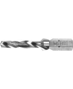 Сверло-метчик YATO M5x0.8 мм, HSS М2, HEX 1/4, длина 41/7 мм, фото  | SNABZHENIE.com.ua