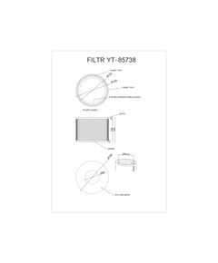 Фильтр для пылесосов YATO YT-85700/85701 из волокна YT-85738, фото  | SNABZHENIE.com.ua