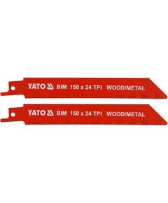 Полотна би-металлические YATO 150 мм, 24 зуба, 2 шт, фото  | SNABZHENIE.com.ua
