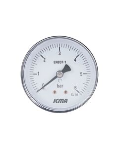 Манометр Icma 1/4, 0-6 бар, заднє підключення, модель №243, фото  | SNABZHENIE.com.ua