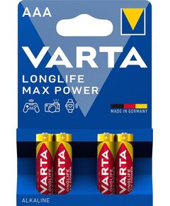Батарейка Varta Longlife Max Power лужна AAA блістер, 4 шт, фото  | SNABZHENIE.com.ua