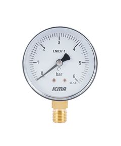 Манометр Icma 1/4, 0-10 бар, нижнє підключення, фото  | SNABZHENIE.com.ua