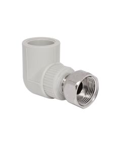 Уголок PPR с накидной гайкой Blue Ocean 25х3/4", 90° ВР с латунным штоком, фото  | SNABZHENIE.com.ua