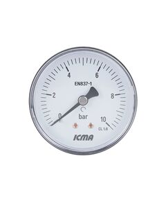 Манометр Icma 1/4 0-10 бар, заднє підключення, фото  | SNABZHENIE.com.ua