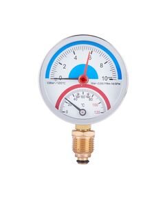 Термоманометр SD Plus 80 мм 1/2", нижнее подключение SD17210B, фото  | SNABZHENIE.com.ua