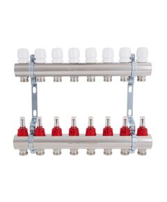 Колектор SD Plus 1/8 з витратомірами, 8 виходів, фото  | SNABZHENIE.com.ua