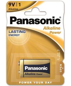 Батарейка Panasonic ALKALINE POWER лужна  6LF22(6LR61, MN1604, MX1604, Крона) блістер, 1 шт., фото  | SNABZHENIE.com.ua