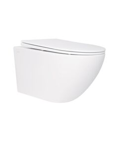 Унітаз підвісний Qtap Jay безободковий з сидінням Soft-close QT07335176W, фото  | SNABZHENIE.com.ua