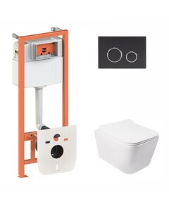 Набір Qtap 3 в 1: унітаз Crow та панель змиву QT0111M11V1146MB, фото  | SNABZHENIE.com.ua