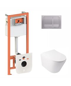 Набір Qtap 3 в 1: унітаз Swan і панель змиву QT0111M06029SAT, фото  | SNABZHENIE.com.ua