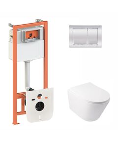 Набір Qtap 3 в 1: унітаз Swan QT16335178W та панель QT0111M06028CRM, фото  | SNABZHENIE.com.ua