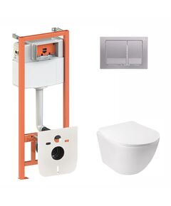 Набір Qtap 3 в 1: унітаз Jay + панель змиву Nest QT0133M425, фото  | SNABZHENIE.com.ua