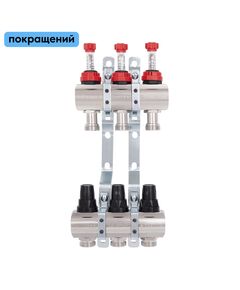 Коллектор с расходомерами SD Forte 1" 3 выхода SF001W3, фото  | SNABZHENIE.com.ua