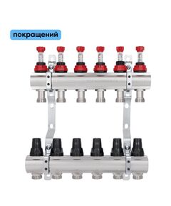 Коллектор с расходомерами SD Forte 1" 6 выходов SF001W6, фото  | SNABZHENIE.com.ua