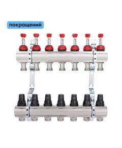 Коллектор с расходомерами SD Forte 1" 7 выходов SF001W7, фото  | SNABZHENIE.com.ua