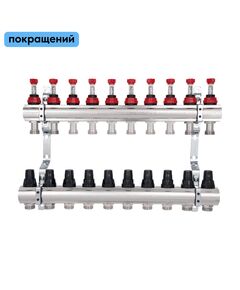 Коллектор с расходомерами SD Forte 1" 10 выходов SF001W10, фото  | SNABZHENIE.com.ua