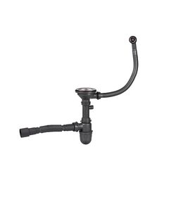 Сифон для кухонної мийки Lidz GRA 47 01 003 01, круглий перелив 50/40 мм, фото  | SNABZHENIE.com.ua