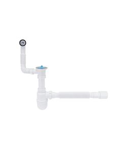 Сифон для раковини Lidz WHI 60 08 E004 00, круглий перелив, 50 мм, фото  | SNABZHENIE.com.ua