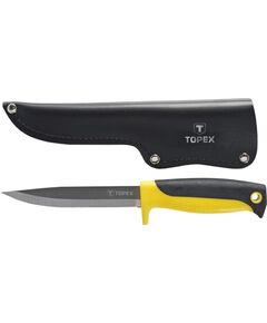 Универсальный нож TOPEX 98Z103 с кожаным чехлом, фото  | SNABZHENIE.com.ua
