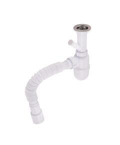 Сифон для раковини Lidz WHI 60 06 з відводом для пральної машини, фото  | SNABZHENIE.com.ua
