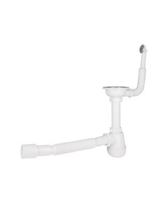 Сифон колбовий для кухонної мийки Lidz LK14, круглий, 50 мм, фото  | SNABZHENIE.com.ua