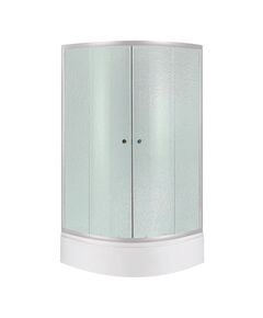 Душова кабіна полукругла Lidz Latwa SC90x90 з Frost склом + піддон KAPIELKA 90x90, фото  | SNABZHENIE.com.ua