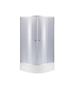 Душова кабіна полукругла Lidz Latwa SC80x80.SAT.MID.GR + піддон KAPIELKA 80x80x26, фото  | SNABZHENIE.com.ua