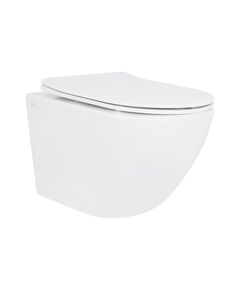 Унітаз підвісний Qtap Jay Ultra Quiet, сидіння Slim Duroplast, білий 485х360х320 мм, фото  | SNABZHENIE.com.ua