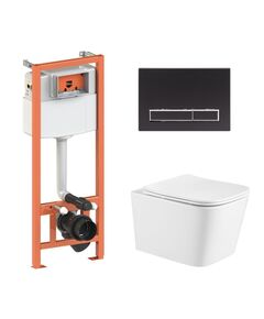 Комплект: унітаз Qtap Crow Ultra Quiet + інсталяція Nest 4в1 (чорна), фото  | SNABZHENIE.com.ua
