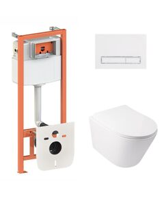 Комплект Qtap Swan Ultra Quiet унітаз + Nest інсталяція 4в1 Білий, фото  | SNABZHENIE.com.ua