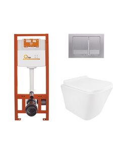 Комплект Qtap Tern Ultra Quiet: підвісний унітаз + інсталяція 4в1, фото  | SNABZHENIE.com.ua