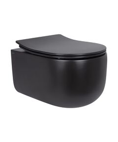 Унітаз підвісний Qtap Taurus безободковий із сидінням Soft-close QT2433084EUQMB, фото  | SNABZHENIE.com.ua