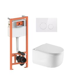 Комплект: Унітаз Qtap Taurus Ultra Quiet + інсталяція Nest 4в1, білий, фото  | SNABZHENIE.com.ua