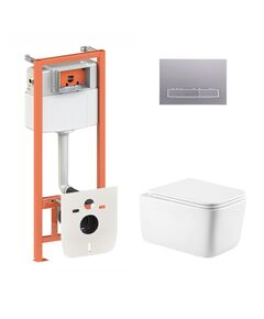 Комплект: Унітаз Qtap Gemini Ultra Quiet + Інсталяційний комплект Nest 4в1, фото  | SNABZHENIE.com.ua