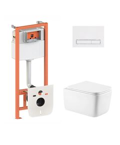 Комплект: Унітаз Qtap Gemini Ultra Quiet + Nest інсталяція 4в1 Білий, фото  | SNABZHENIE.com.ua