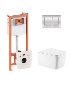Комплект Qtap Gemini Ultra Quiet підвісний унитаз + інсталяція Nest 4в1, фото  | SNABZHENIE.com.ua