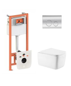 Комплект: унитаз Qtap Gemini Ultra Quiet + инсталляция Nest 4в1 Хром, фото  | SNABZHENIE.com.ua